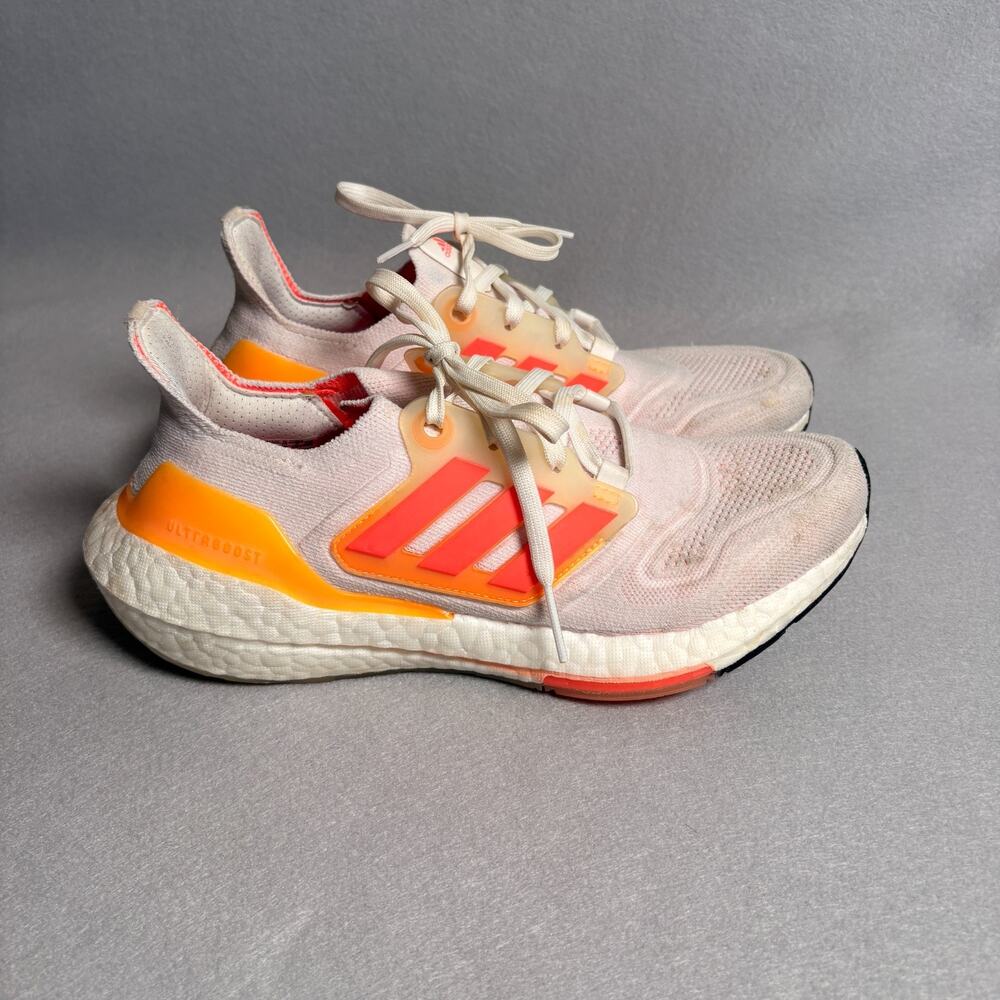 Adidas Ultraboost Women's Size 8 Cream Orange Coral Running Shoes